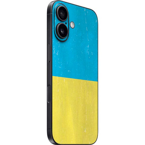 Ukraine Flag Distressed iPhone 16 Plus Skin